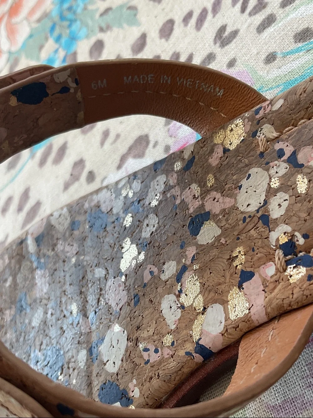 Tory Burch Miller Welt Confetti Cork Sandals